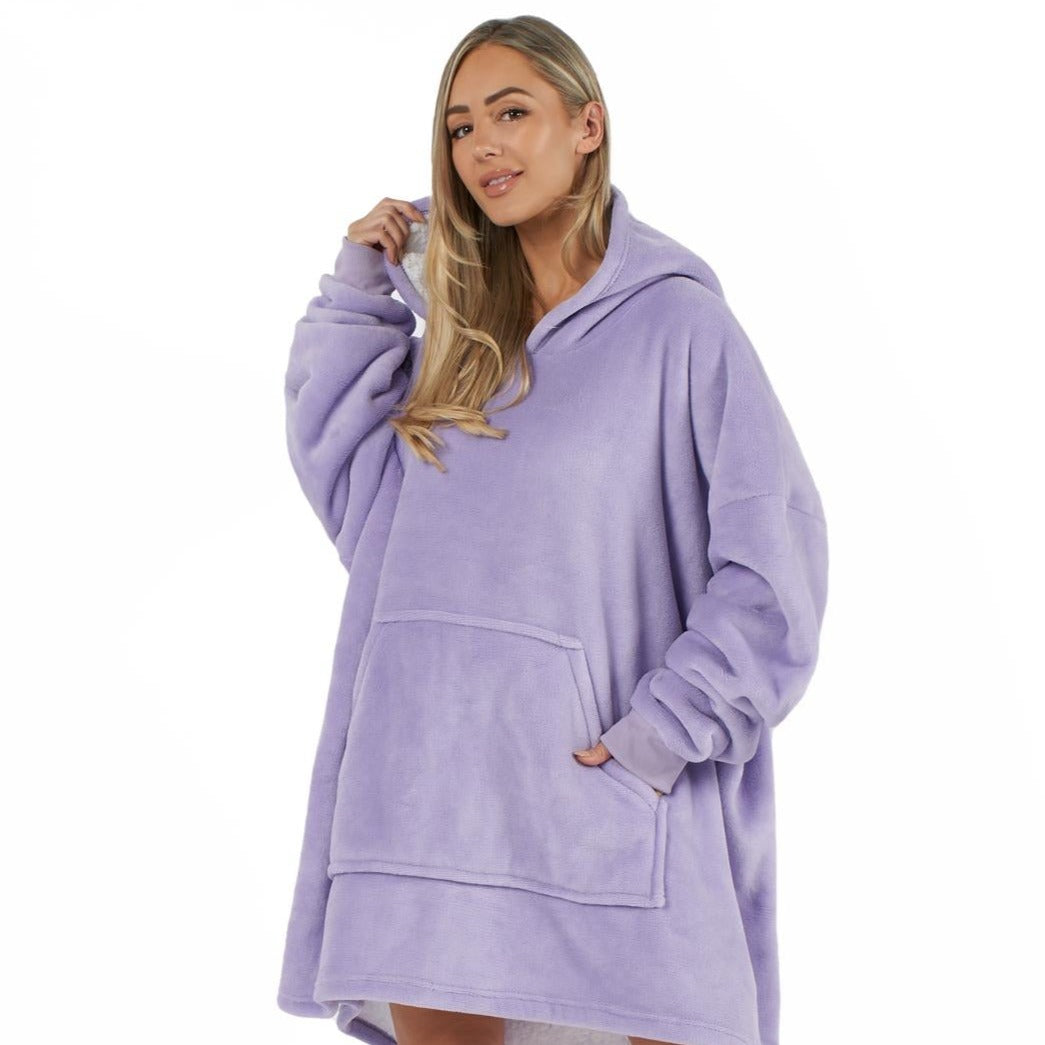 Sienna© Premium Hoodie Blanket Oversized Ultra Plush Sherpa Giant Big Hooded Sweatshirt DP2