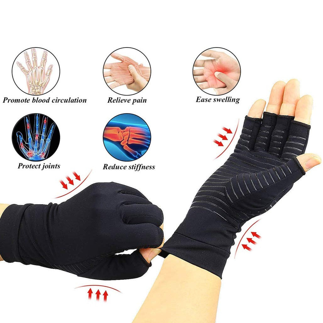 Theroflex© Premium Copper Infused Arthritis Gloves: No More Pain DP1