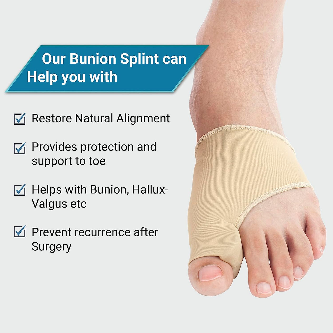 Theroflex© Premium Bunion Corrector: 1 Pair (2 Correctors)