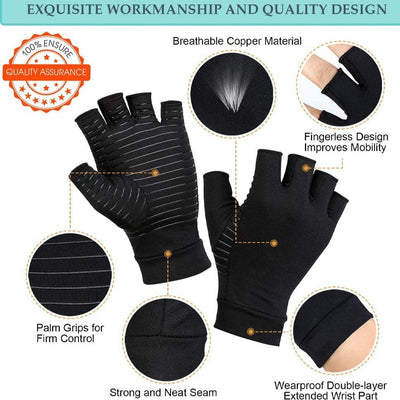 Theroflex© Premium Copper Infused Arthritis Gloves: No More Pain DP1