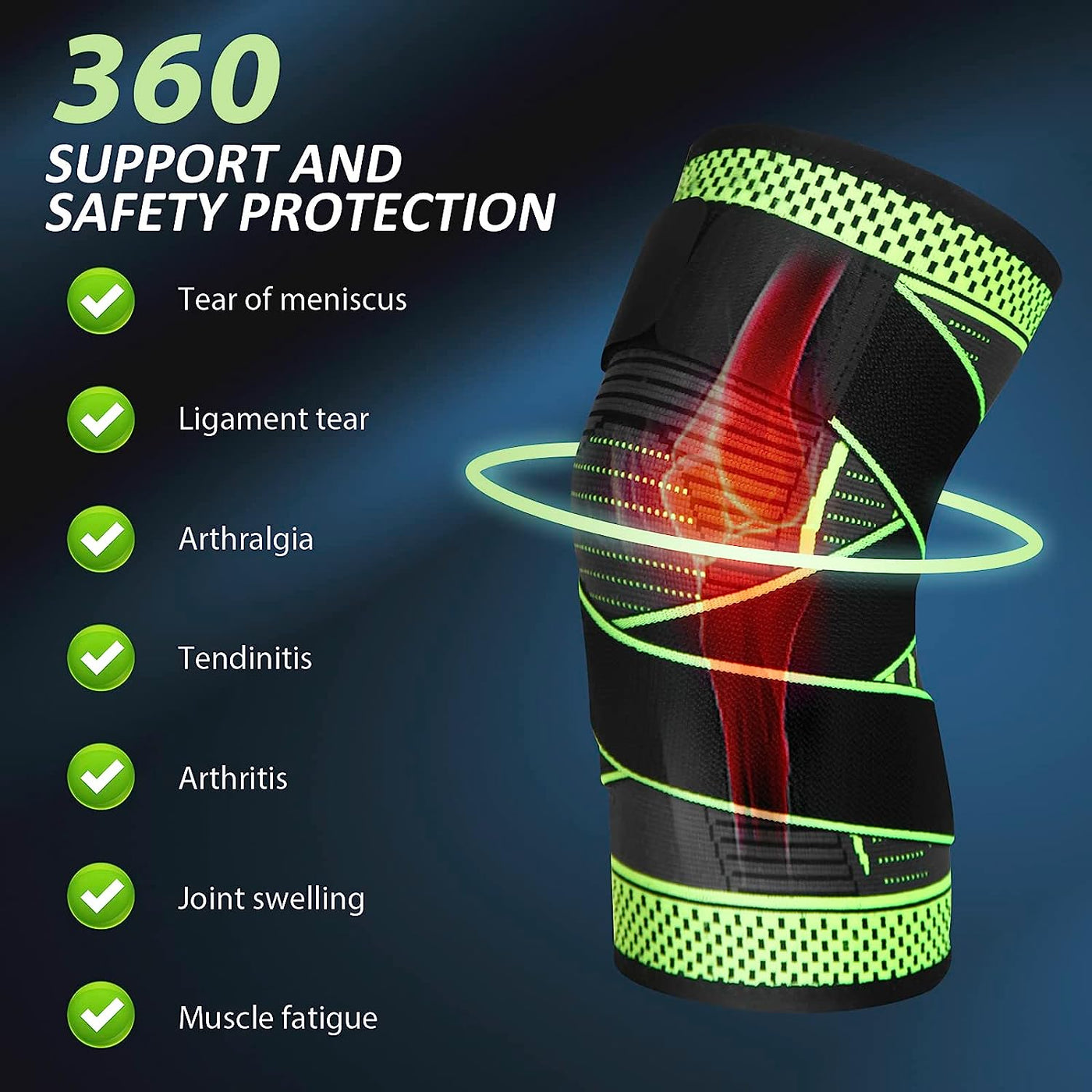 Theroflex© Premium Knee Support Brace: No More Knee Pain