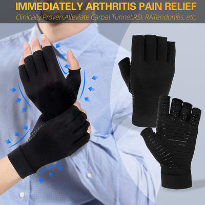 Theroflex© Premium Copper Infused Arthritis Gloves: No More Pain DP1