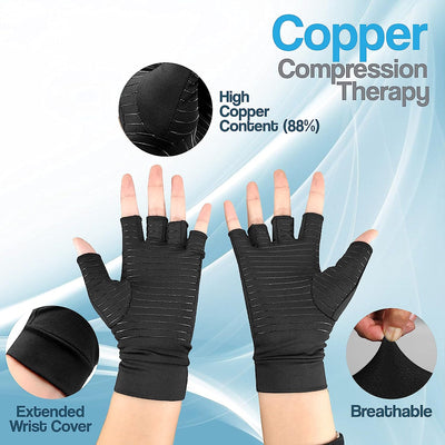 Theroflex© Premium Copper Infused Arthritis Gloves: No More Pain DP1