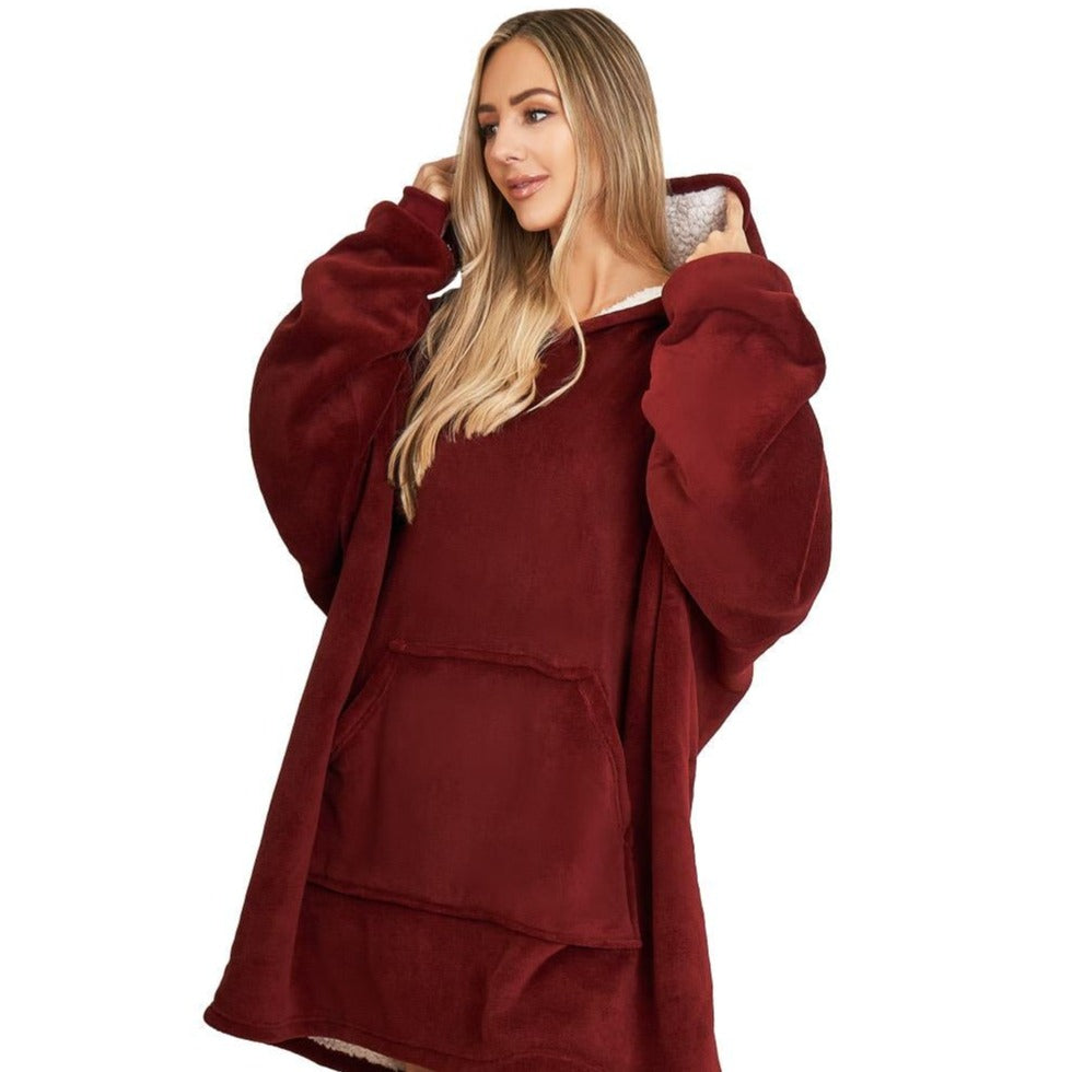 Sienna© Premium Hoodie Blanket Oversized Ultra Plush Sherpa Giant Big Hooded Sweatshirt DP2