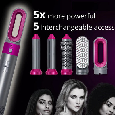 Theroflex© Premium 5 in 1 Hair Styler Pro V2 [Auto Curler & 1 Year Warranty]