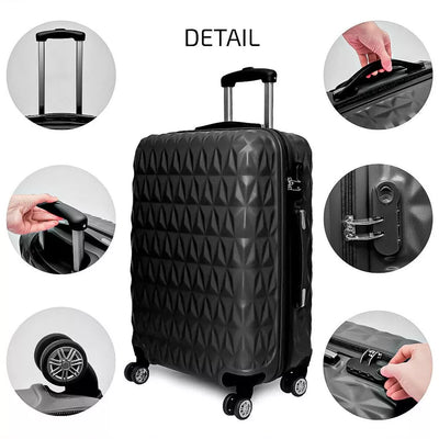 TheroFlex® Lightweight 4-Wheel ABS Hard Shell Travel Trolley Luggage (Medium 24")