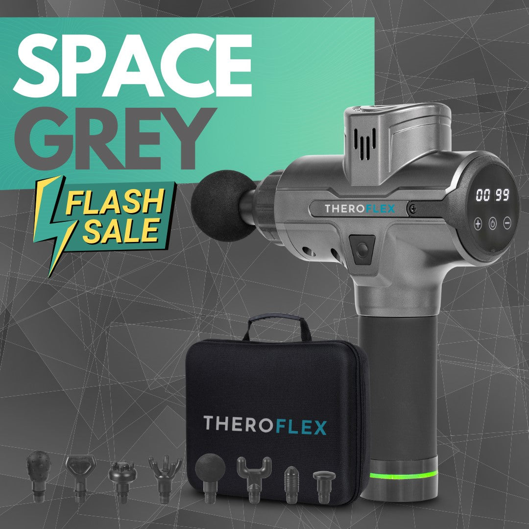 Theroflex© Premium Pro Massage Muscle Gun: Free Travel Case + 1 Year Warranty Worth £30